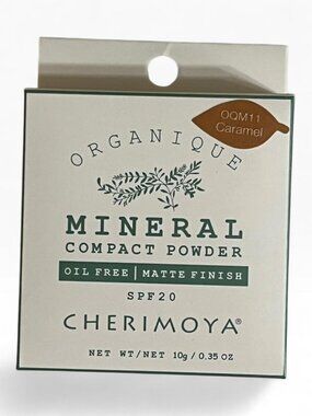 Organique Mineral Compact Powder SPF 20 Caramel 10g NEW by Max Makeup Cherimoya
